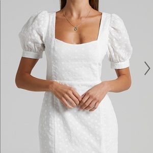 Showpo Tintalle Dress in White Broderie